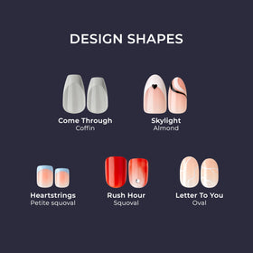 imPRESS Press On Nails 'Before Sunset' close-up of nail designs