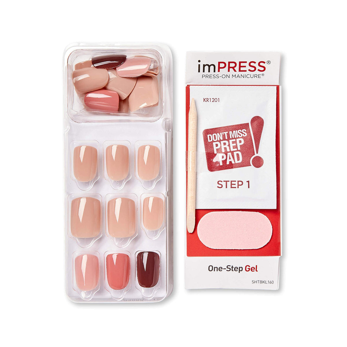 imPRESS Press On Nails 'Before Sunset' with mini file and manicure stick