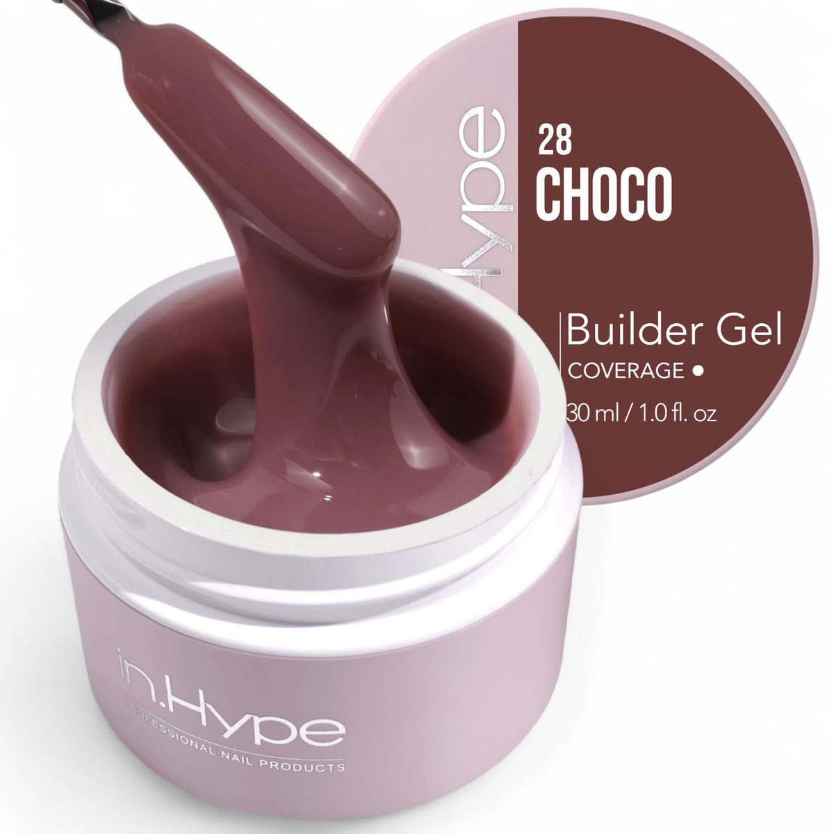 IN.HYPE Camouflage Hard Builder Gel Choco 50g front view