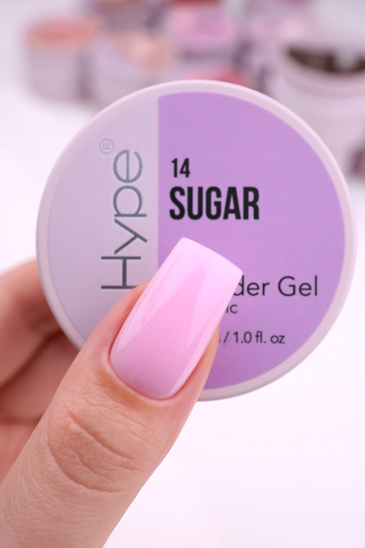 IN.HYPE Hard Builder Gel application on nails