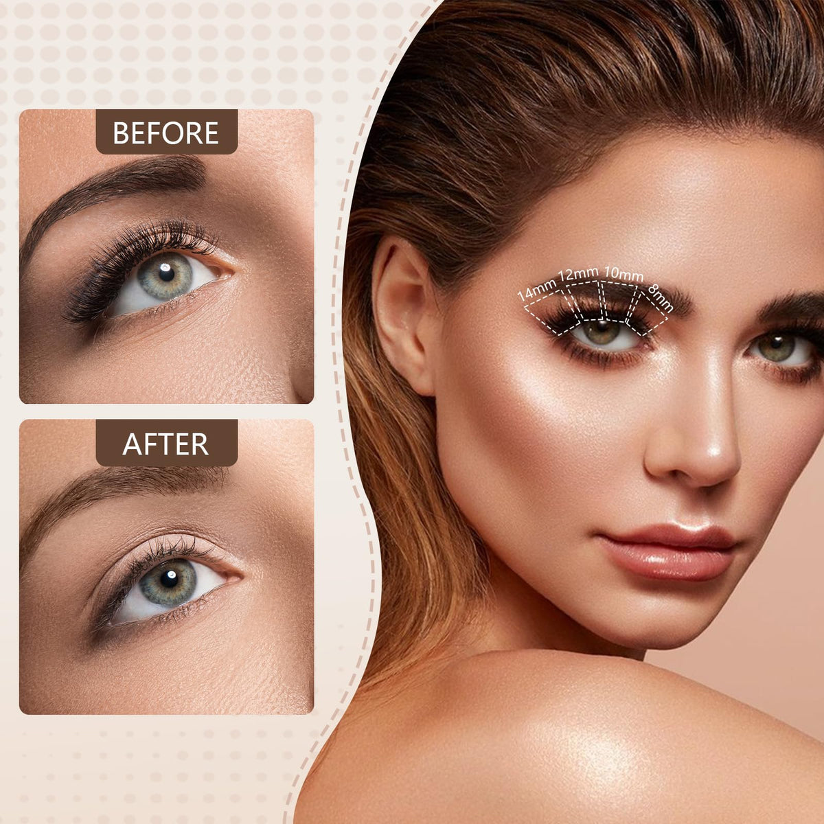 Included lash tweezer and curler from CoFier kit