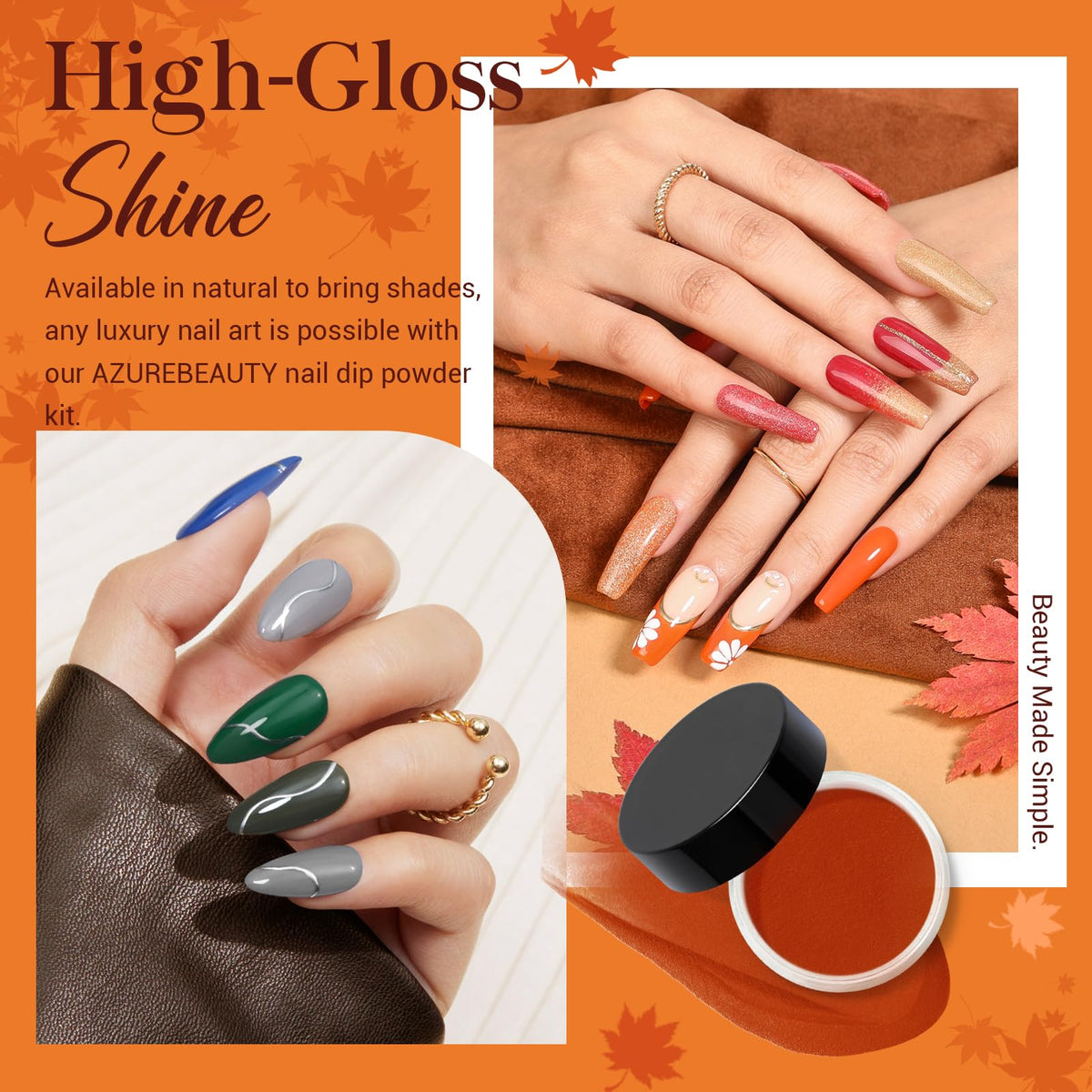 Included tools in AZUREBEAUTY Dip Powder Nail Kit