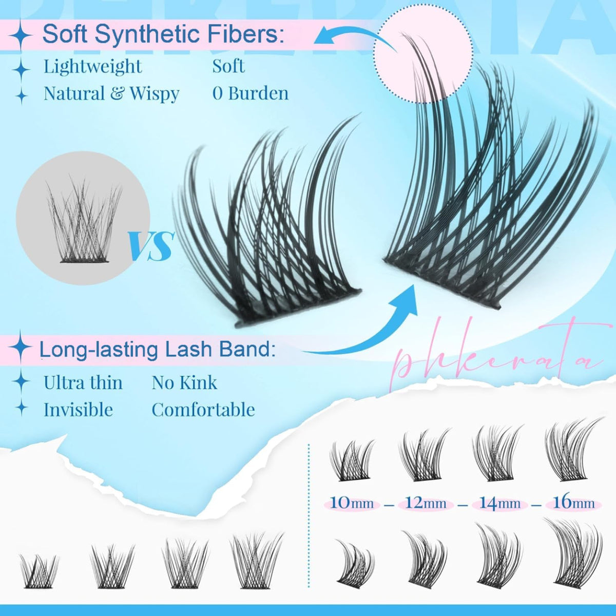Included tools in PHKERATA lash extension kit with glue and tweezers