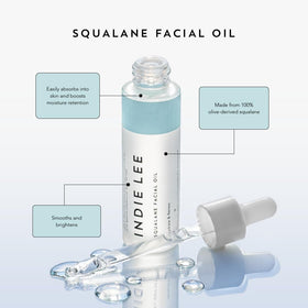 Indie Lee 100% Squalane Oil back view with ingredient details