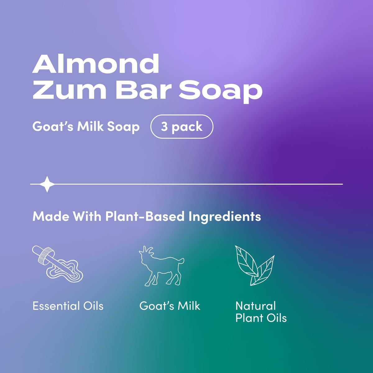 Indigo Wild Zum Goat's Milk Soap Bar Almond side view
