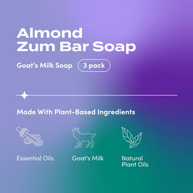 Indigo Wild Zum Goat's Milk Soap Bar Almond side view