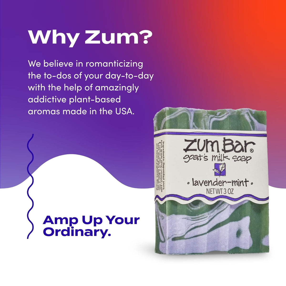Indigo Wild Zum Goat's Milk Soap Bar Lavender-Mint lifestyle scene