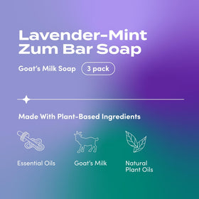 Indigo Wild Zum Goat's Milk Soap Bar Lavender-Mint packaging
