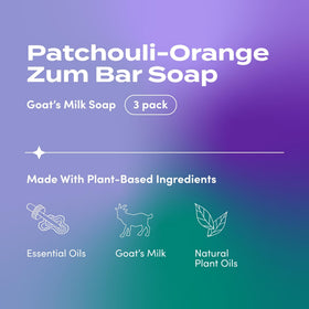 Indigo Wild Zum Goat's Milk Soap Bar Patchouli-Orange side view