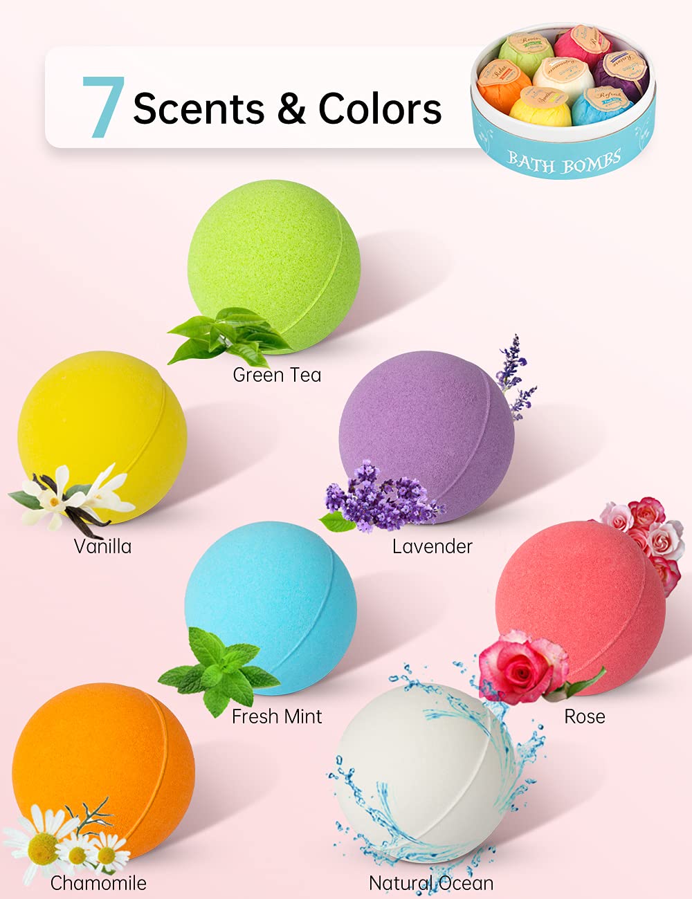 Individual Aofmee bath bomb wrapped for freshness