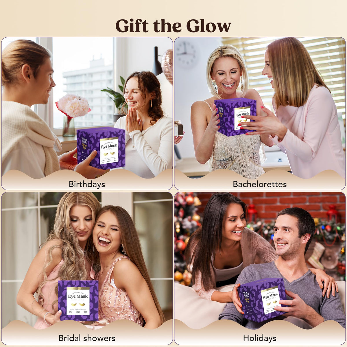 Individual DERMORA Golden Glow Under Eye Patch in use
