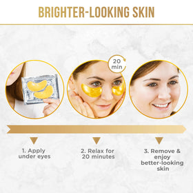 Individual packaging of DERMORA Golden Glow Under Eye Patches