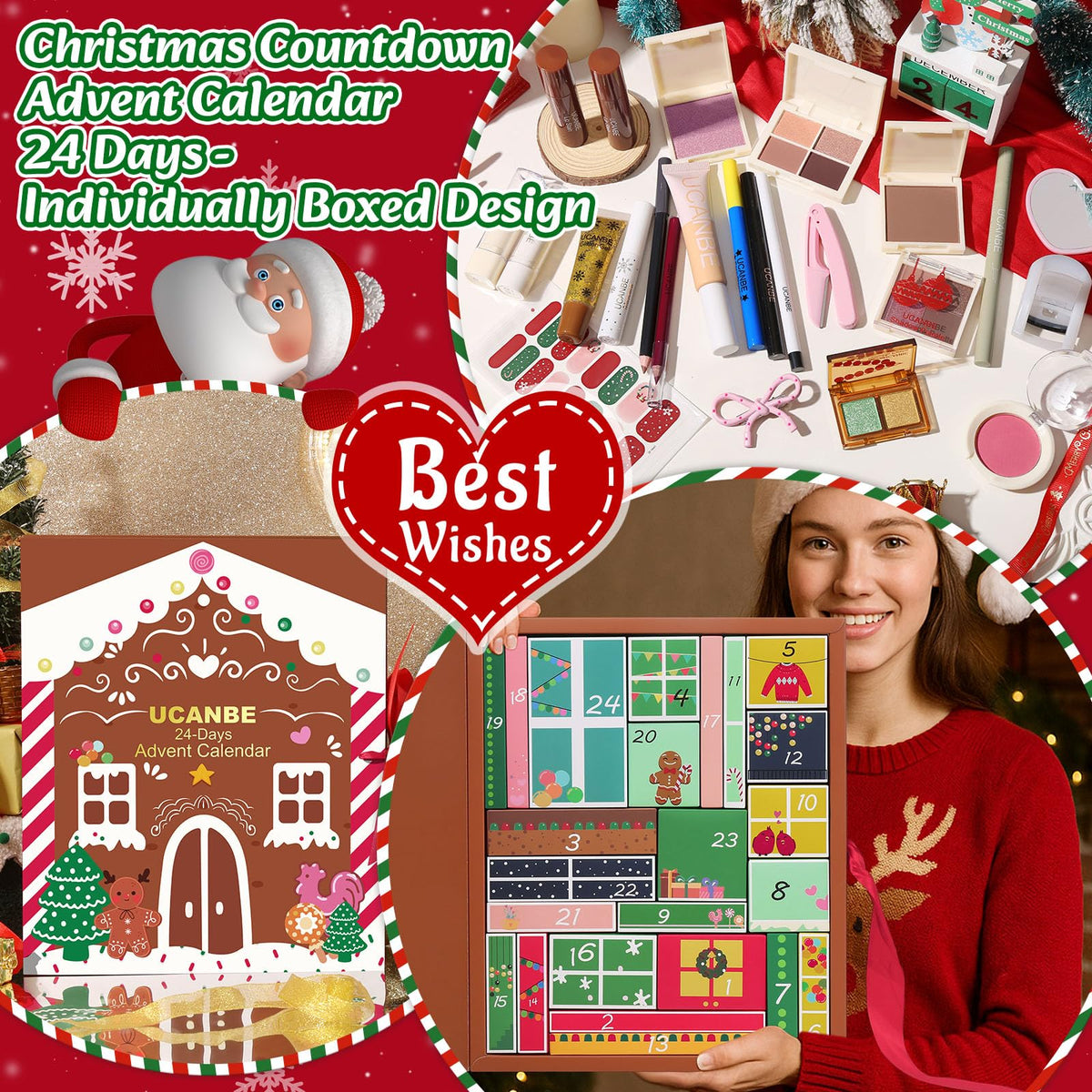 Individually boxed makeup items from UCANBEMAKEUP Advent Calendar