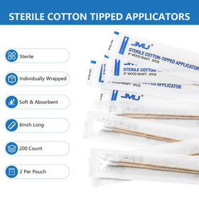 Individually wrapped JMU cotton swabs packaging