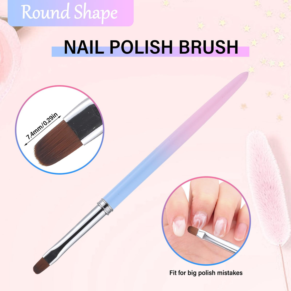 INENK nail clean up brushes in protective caps