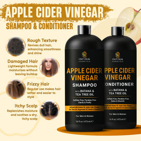 INFINA ESSENTIALS Apple Cider Vinegar Conditioner 16 fl oz front view