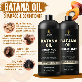 INFINA ESSENTIALS Batana Oil Conditioner front view 16 fl oz