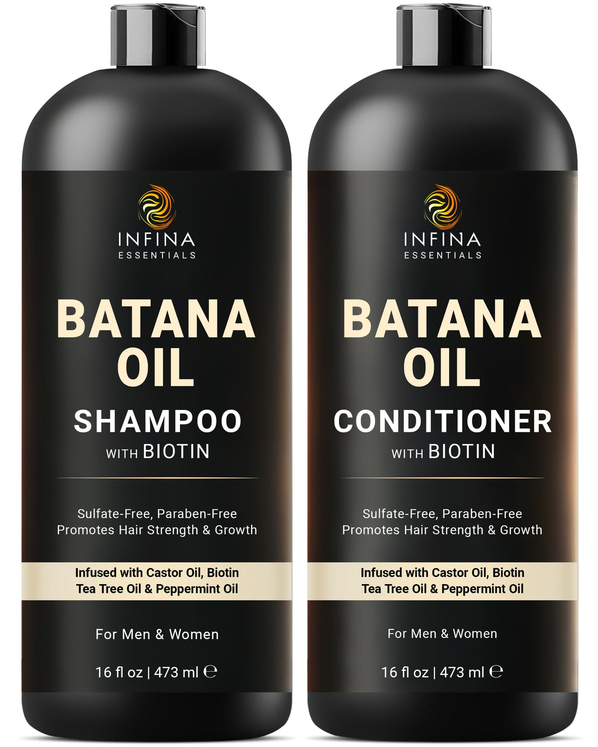 INFINA ESSENTIALS Batana Oil Shampoo front view 16 fl oz