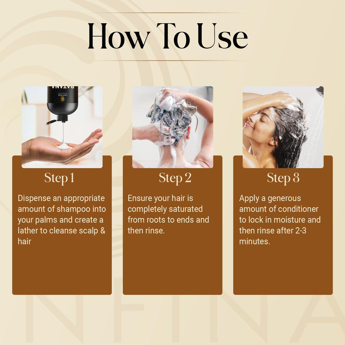 INFINA ESSENTIALS Batana Oil Shampoo with ingredients list