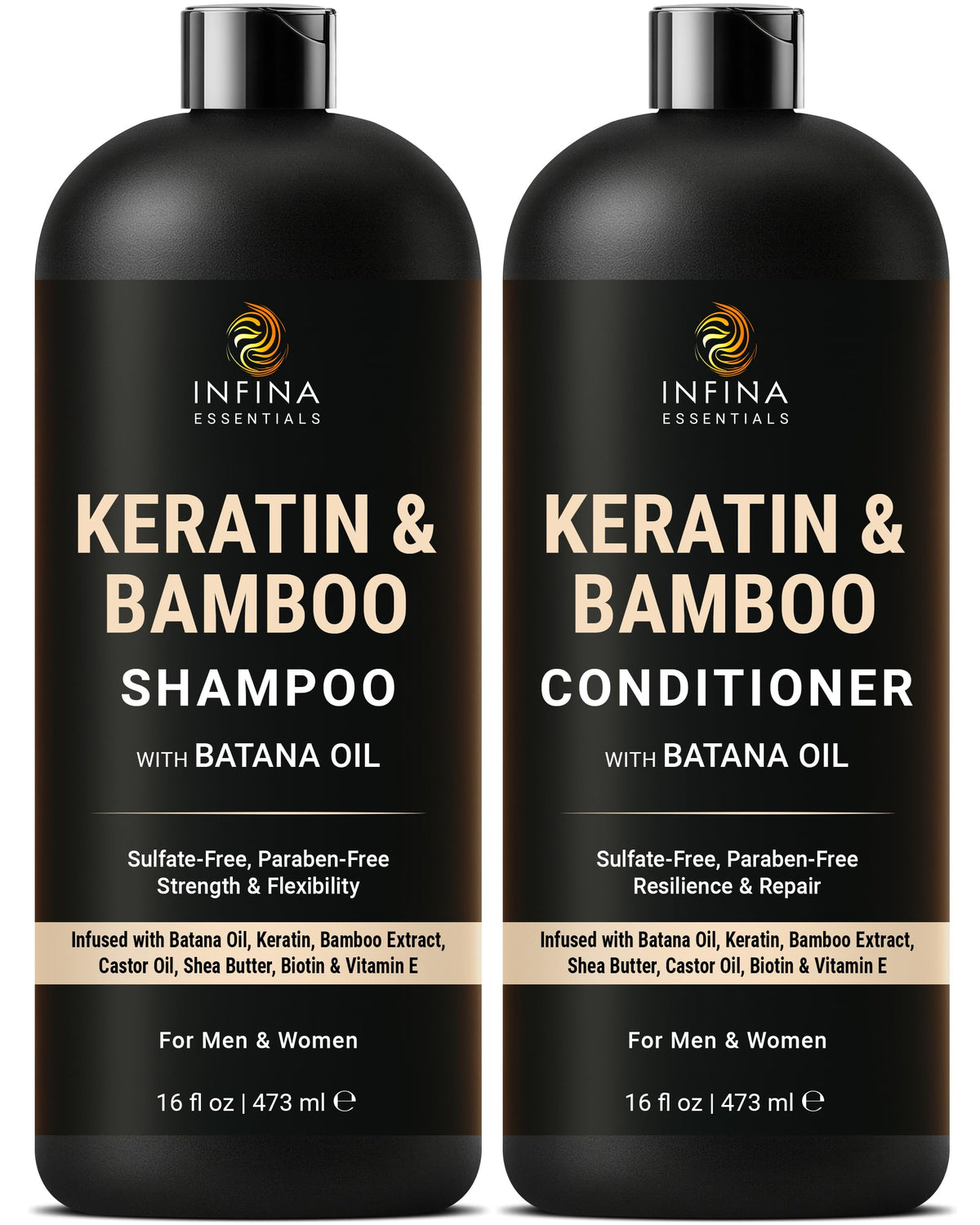 INFINA ESSENTIALS Keratin Shampoo 16 fl oz front view