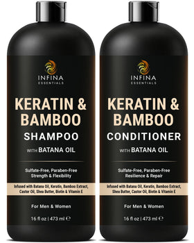 INFINA ESSENTIALS Keratin Shampoo 16 fl oz front view