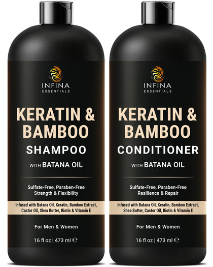INFINA ESSENTIALS Keratin Shampoo 16 fl oz front view