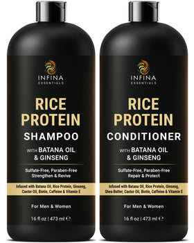 INFINA ESSENTIALS Rice Water Shampoo front view 16 fl oz