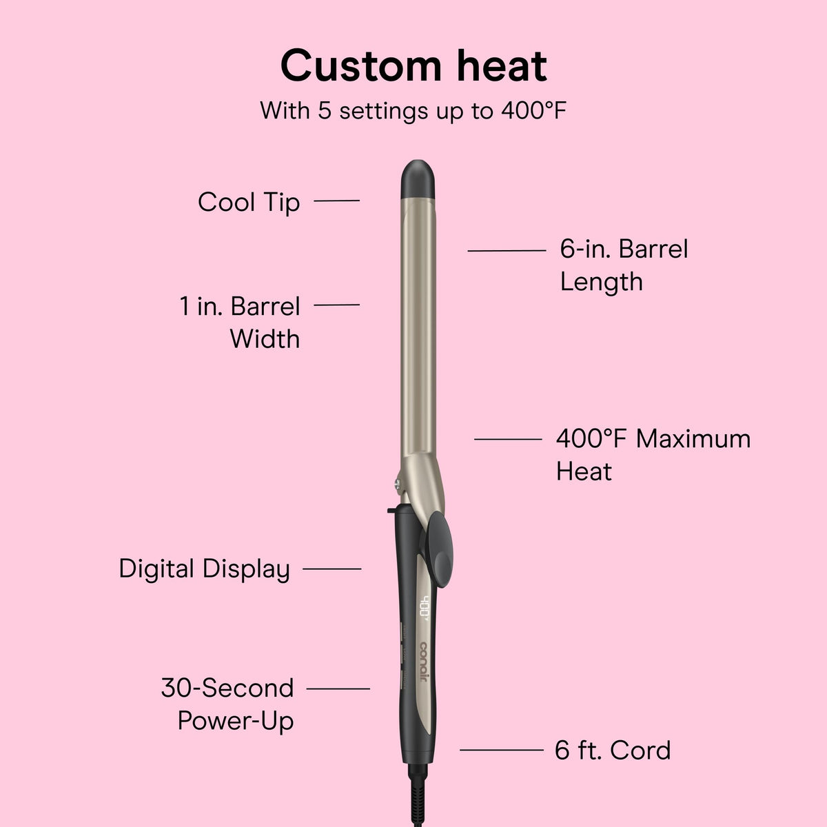 INFINITIPRO BY CONAIR 1-Inch Curling Iron in use
