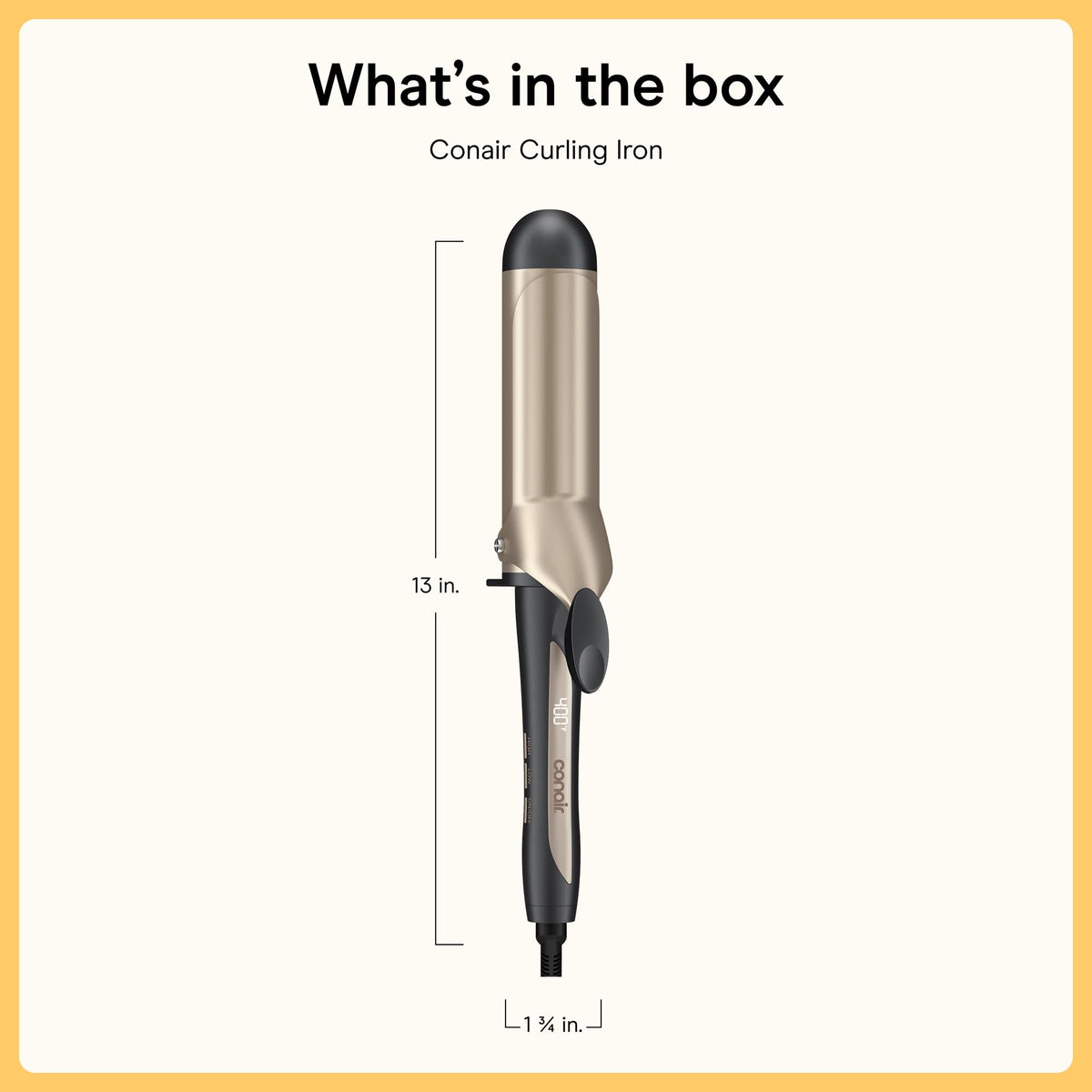 INFINITIPRO BY CONAIR Curling Iron packaging and accessories