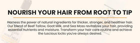 Ingredients list for Beef Tallow & Goat Milk Shampoo and Conditioner