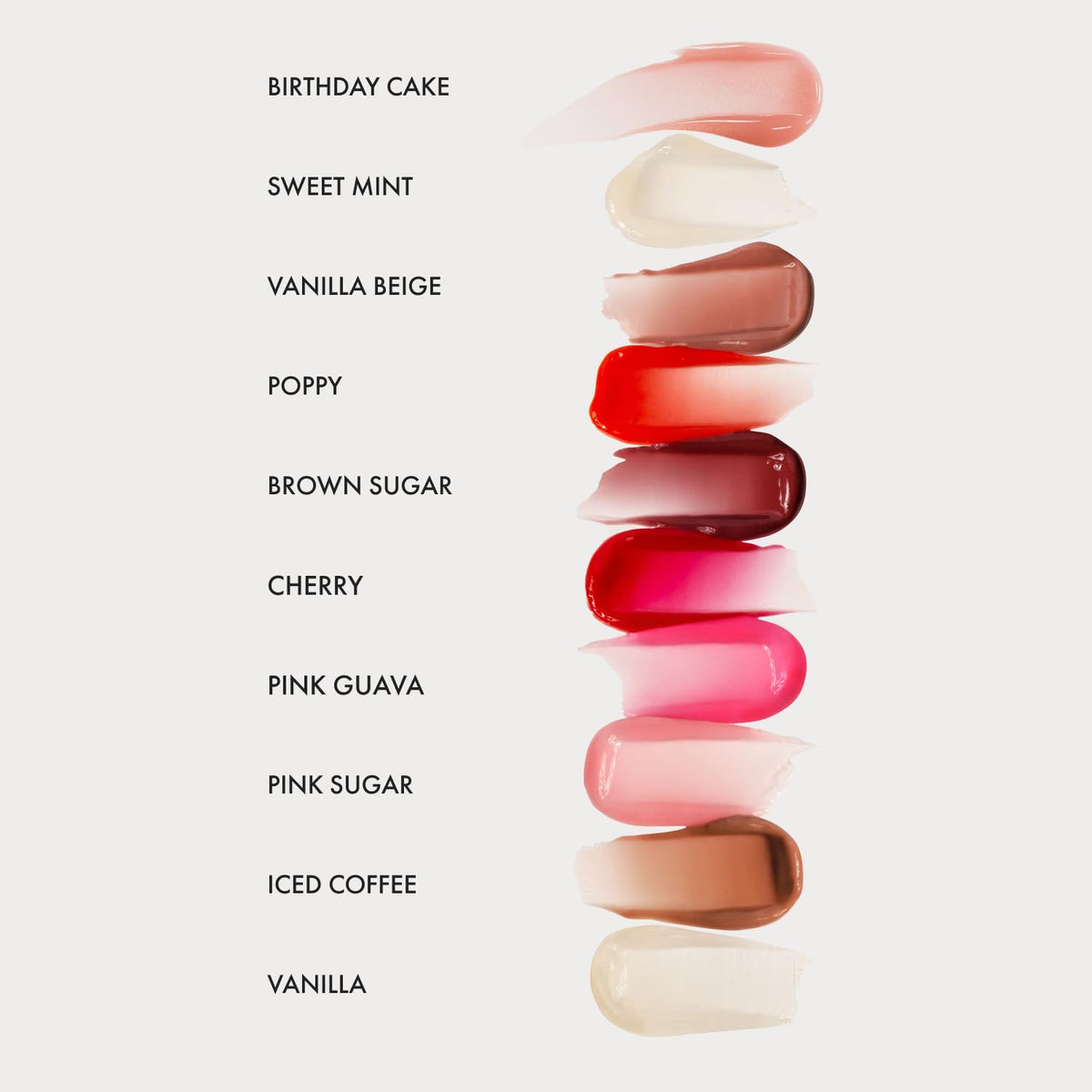 Ingredients list for Summer Fridays lip and belly balms