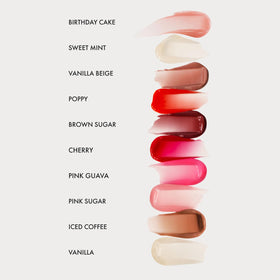 Ingredients list for Summer Fridays lip and belly balms