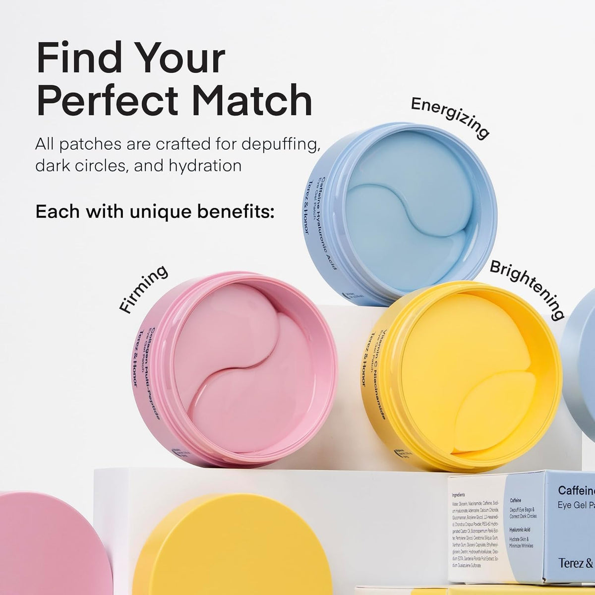 Ingredients list for TEREZ & HONOR Under Eye Patches