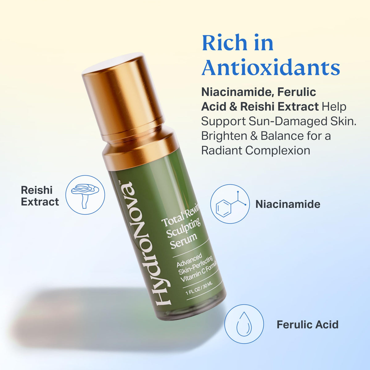 Ingredients list of HYDRONOVA Total Rewind Serum