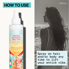 Ingredients list of Pacifica Indian Coconut Nectar Hair & Body Mist