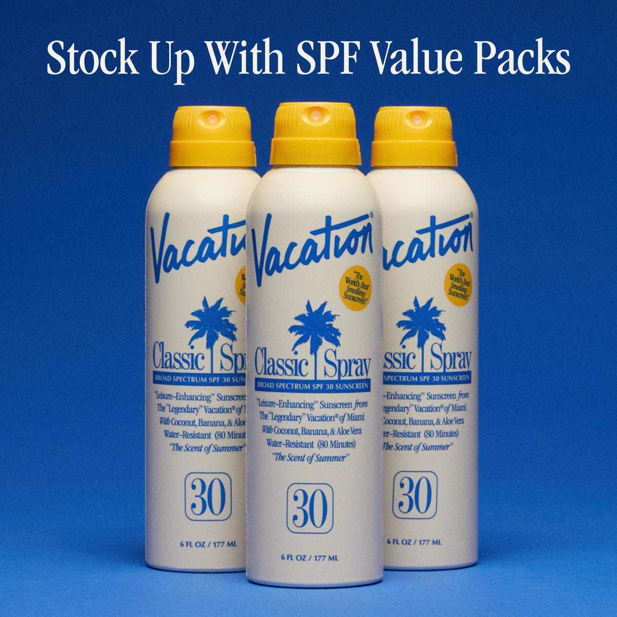 Ingredients list of VACATION SPF 30 Sunscreen Spray