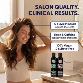 Ingredients list on Moerie Hair Growth Shampoo bottle