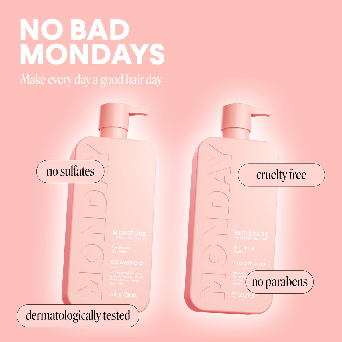 Ingredients list on MONDAY HAIRCARE Moisture Shampoo