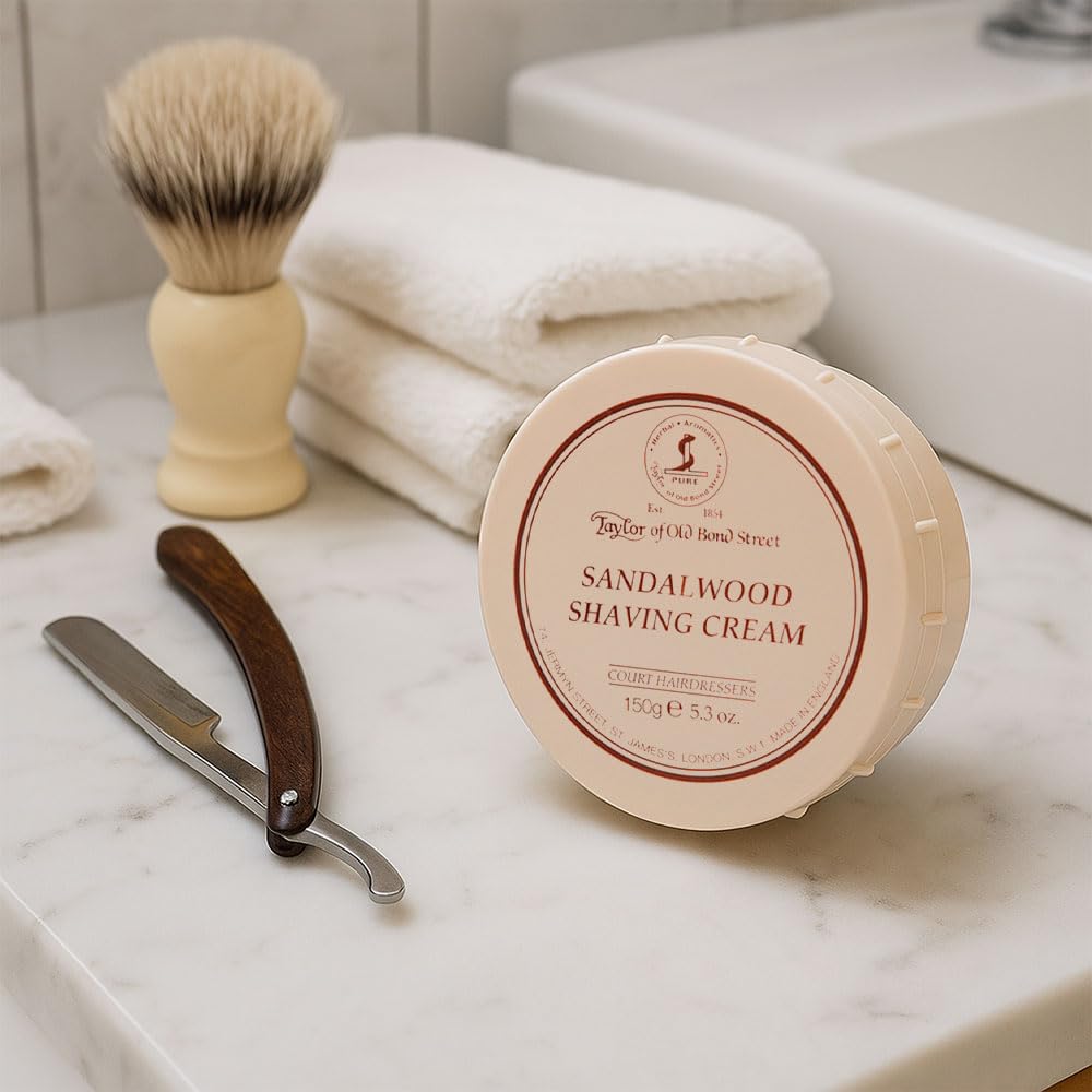 Ingredients list on Taylor Sandalwood Shaving Cream Bowl