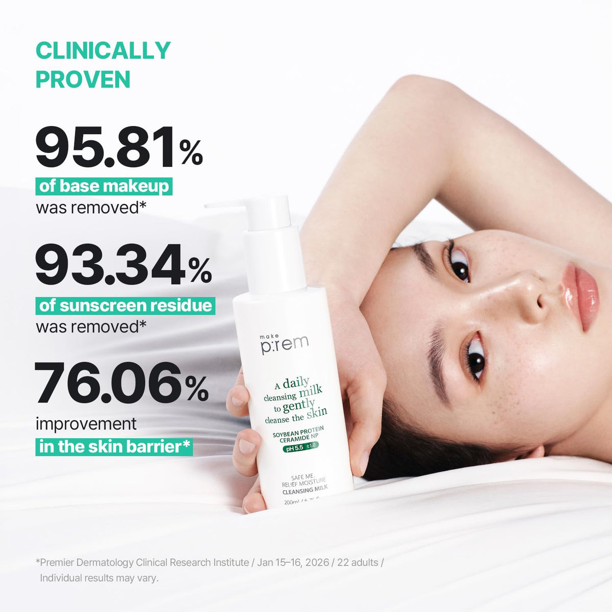 Ingredients listed on the side of MAKEP:REM Cleansing Milk packaging
