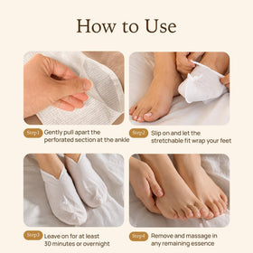 Ingredients of Epielle foot mask displayed