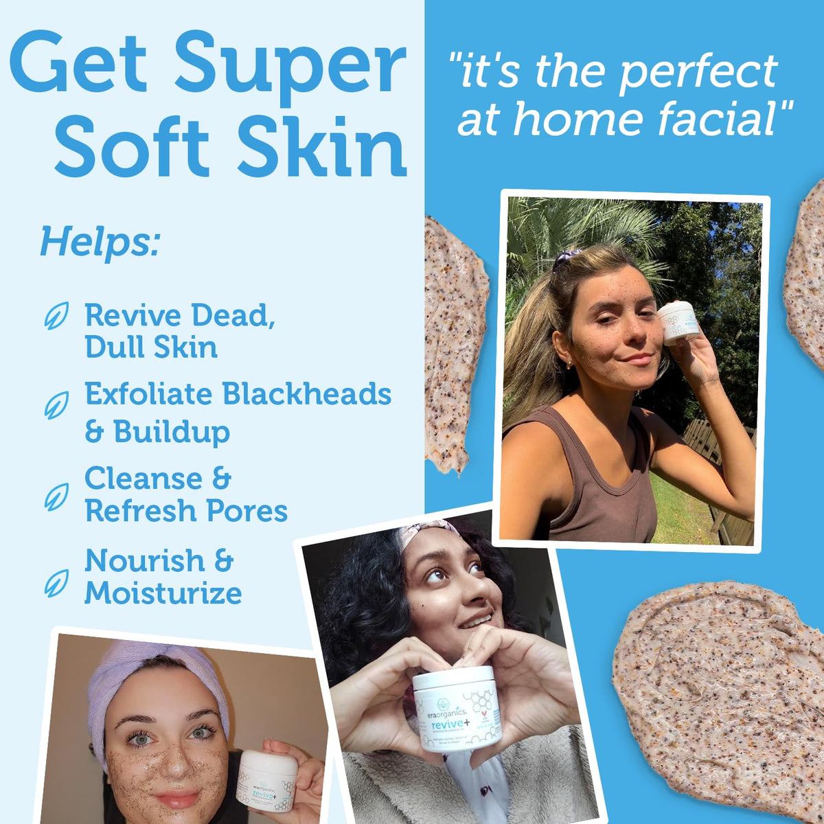 Ingredients of Era Organics Manuka Honey Exfoliating Facial Scrub