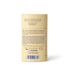 Ingredients of HIBAR Coconut & Vanilla Deodorant displayed