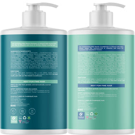 Ingredients of Maple Holistics Volumizing Biotin Shampoo and Conditioner