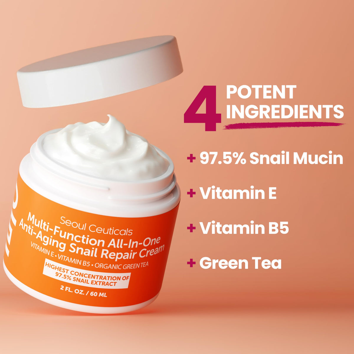 Ingredients of SeoulCeuticals Snail Mucin Cream