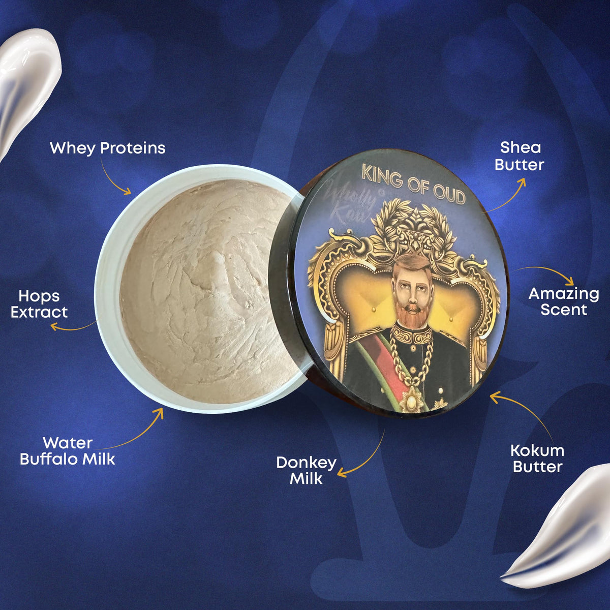 Ingredients of Wholly Kaw King of Oud Shaving Soap
