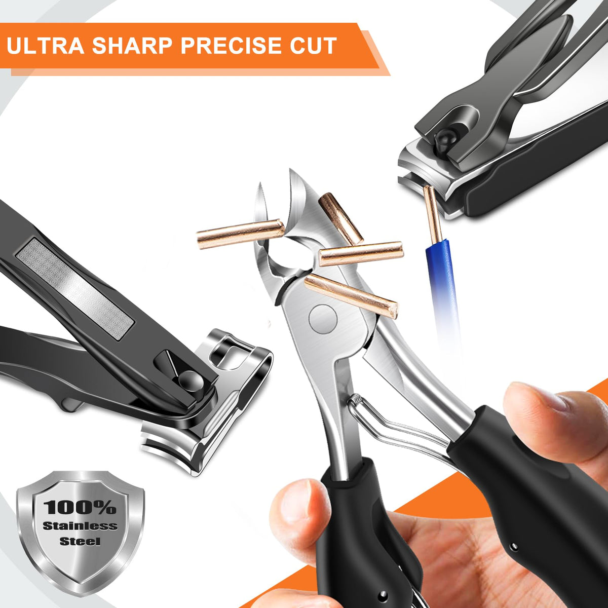 Ingrown nail lifter and file included in DRMODE set