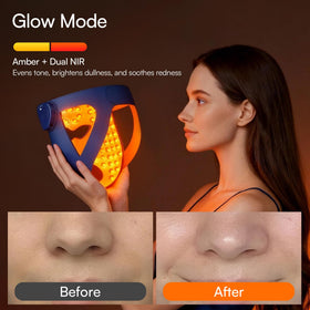 INIA GLOW 4D Mask with light mode indicators