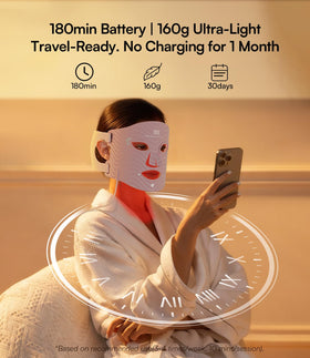INIA Red Light Therapy Mask packaging and user manual