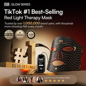INIA Red Light Therapy Mask side view with controls